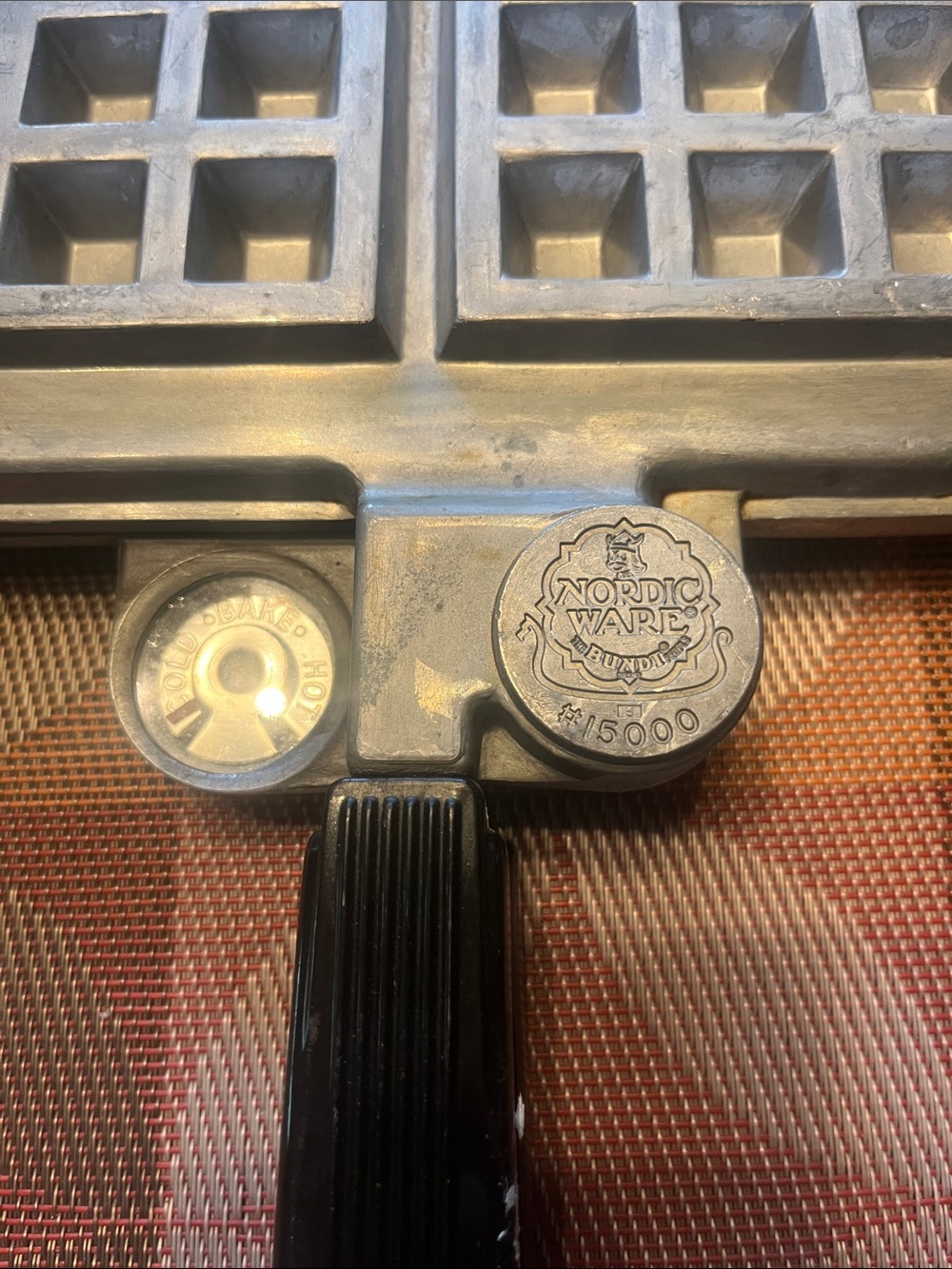 Nordic Ware Silver and Black Mini Waffle Iron - Picture 2 of 6